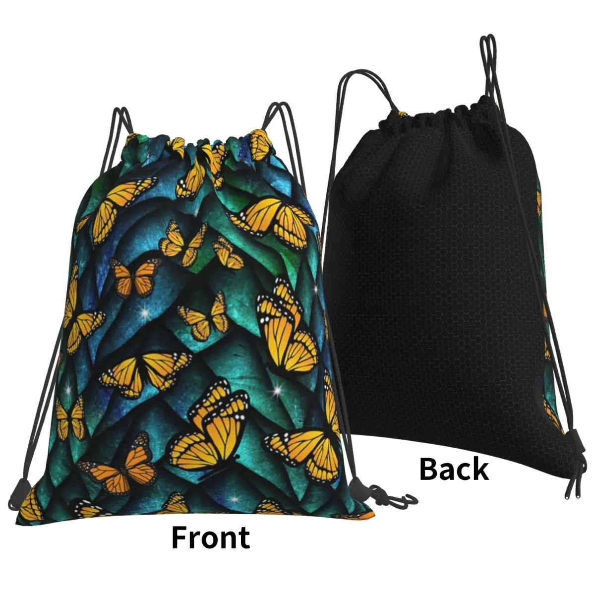 Fantasy Butterfly Dragon! Backpacks Casual Drawstring Bundle Pocket Storage Bag Book Bags for Man Woman School