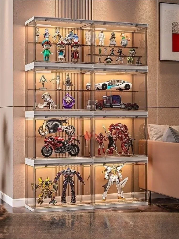 Storage Display Cabinet Transparent Acrylic Hand Office Blind Box Wooden Cabinet Children's Toys Display Ark Office Box