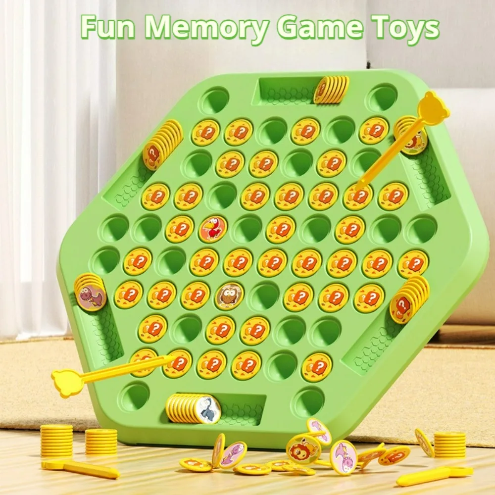 

Kids Battle Chess Educational Toy Memory Concentration Training Animal Fruit Flip Chess Board Game 2-6 Players Interactive Toys