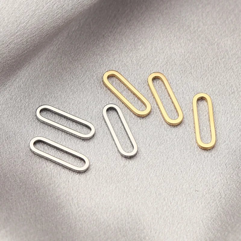 30 sztuk ze stali nierdzewnej 6*20mm prostokąt owalne Charms złącza dla DIY biżuteria bransoletki naszyjniki kolczyki dokonywanie akcesoriów