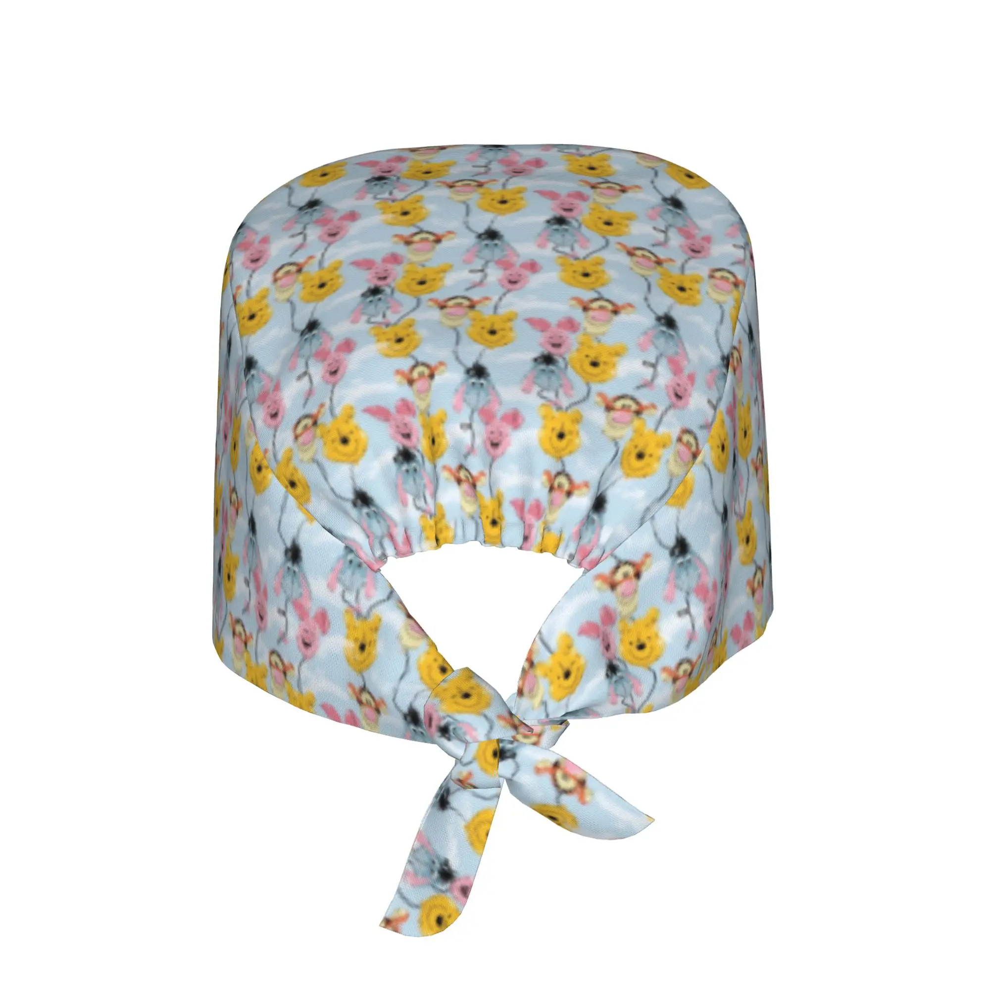 Custom Winnies Anime Poohes Scrubs Cap Surgical Hats Men Women Bears Cartoon Operating Room Cap Operator Hats Lab Works Hat