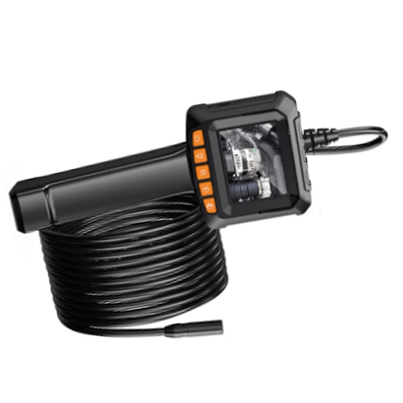 ABUG-Endoscope Camera 2.4Inch Single Lens HD 1080P Car Inspection Borescope IP67 Waterproof Sewer Camera With LED