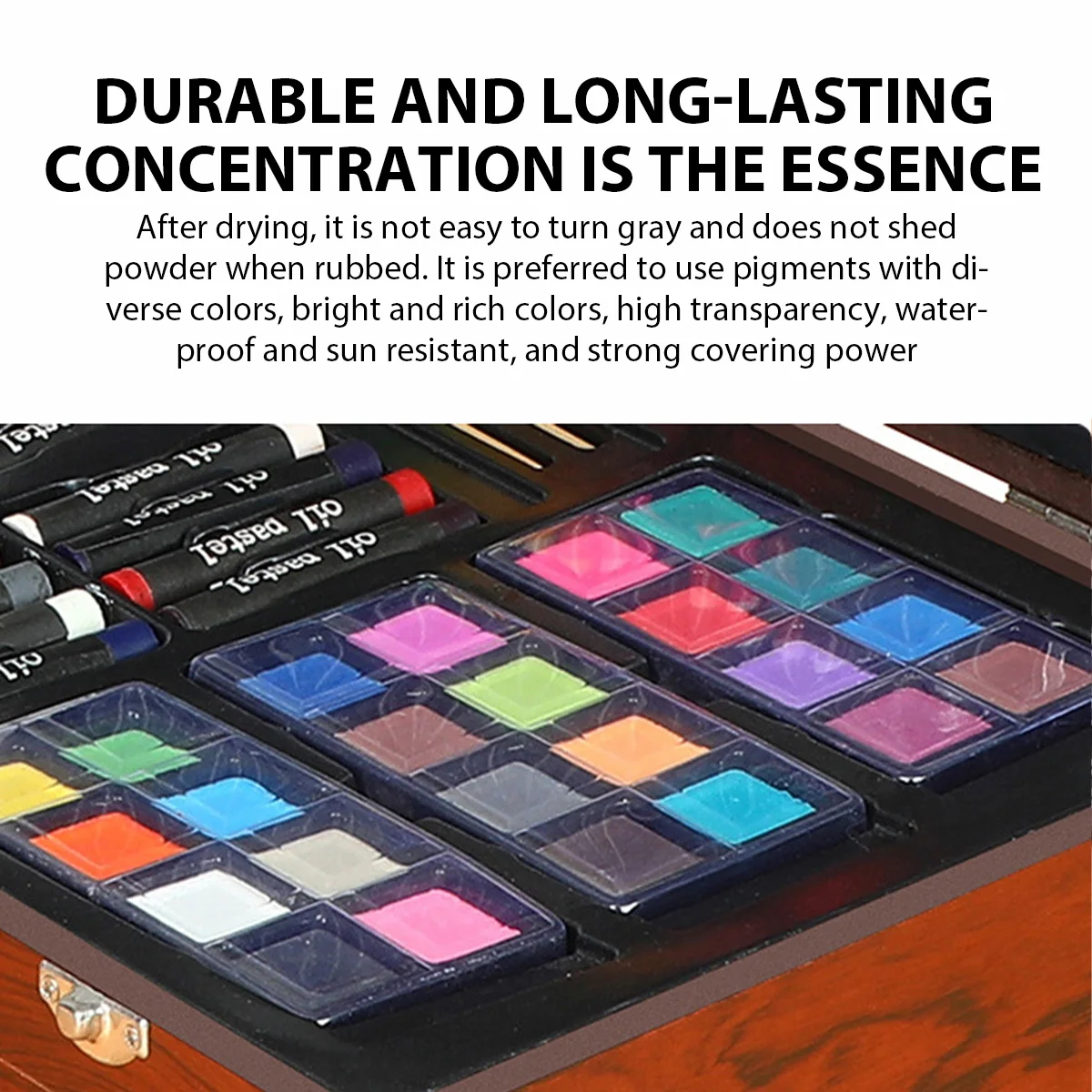 140 قطعة/المجموعة اللوحة رسم الفن مجموعة الأطفال الفن تلوين النفط فرشاة الرسم المائية قلم رصاص ملون المحمولة هدية صندوق الاطفال هدية #5