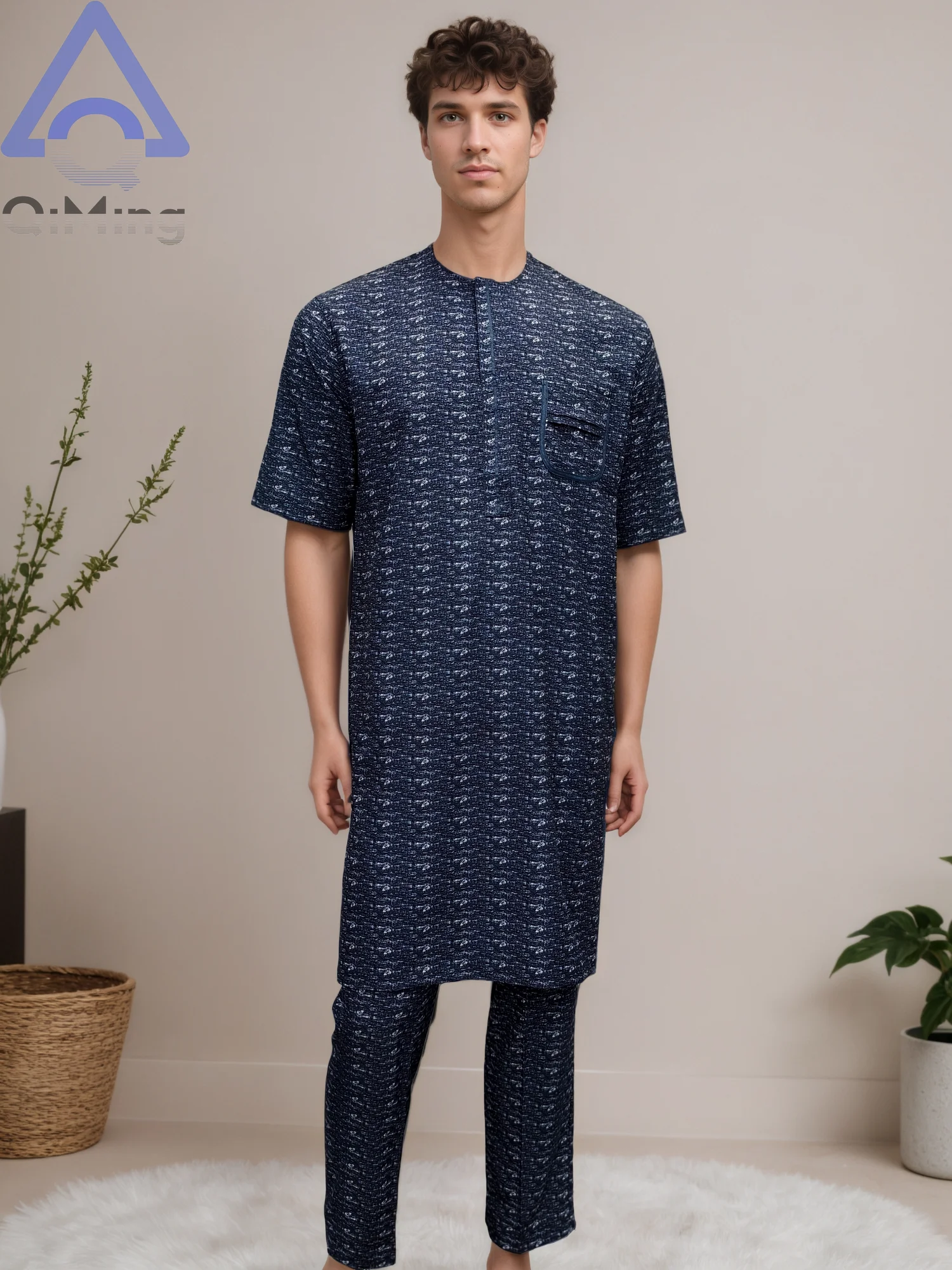 

Muslim Summer Cheap Plus Size Ihram Men's Kurtas Clothing Sets Sales Islamic Saudi Abaya Arab Robe Afghani Printing Wear Dress