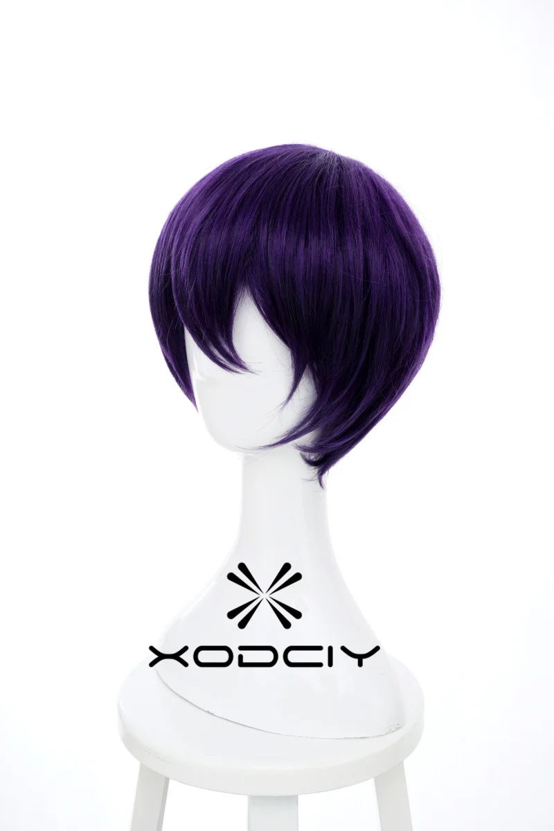 Anime Takasugi Shinsuke Cosplay perruque violet foncé perruques courtes YATO Cosplay Anime Cosplay Costumes perruque résistant à la chaleur cheveux synthétiques