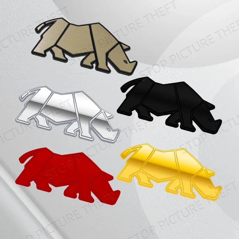 Logotipo de rinoceronte de aleación de Metal, pegatina de guardabarros para maletero de coche, insignia de emblema lateral para Suzuki Jimny Samurai Swift Wagon Grand Vitara