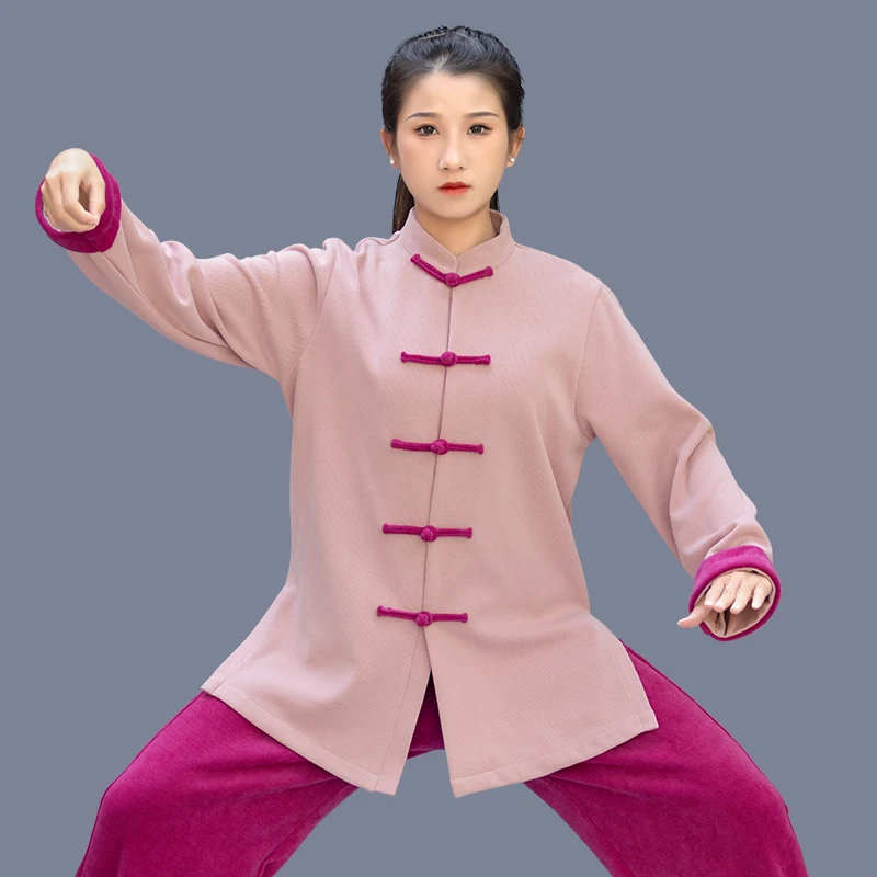 2025 Women's Winter Tai Chi Suit, Thickened Premium Baduanjin Practice Uniform for Autumn