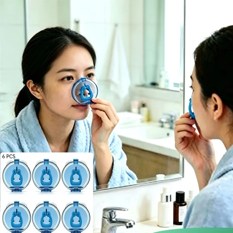 6A comfortable blue silicone nose clip，Daily sleep swimming nose clip，Universal soft nose clip for adults， Suitable for various
