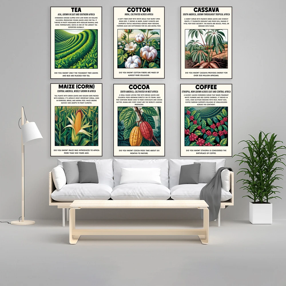 Stampe di piante africane, man - Coffee Tea Poster recensione e prezzo