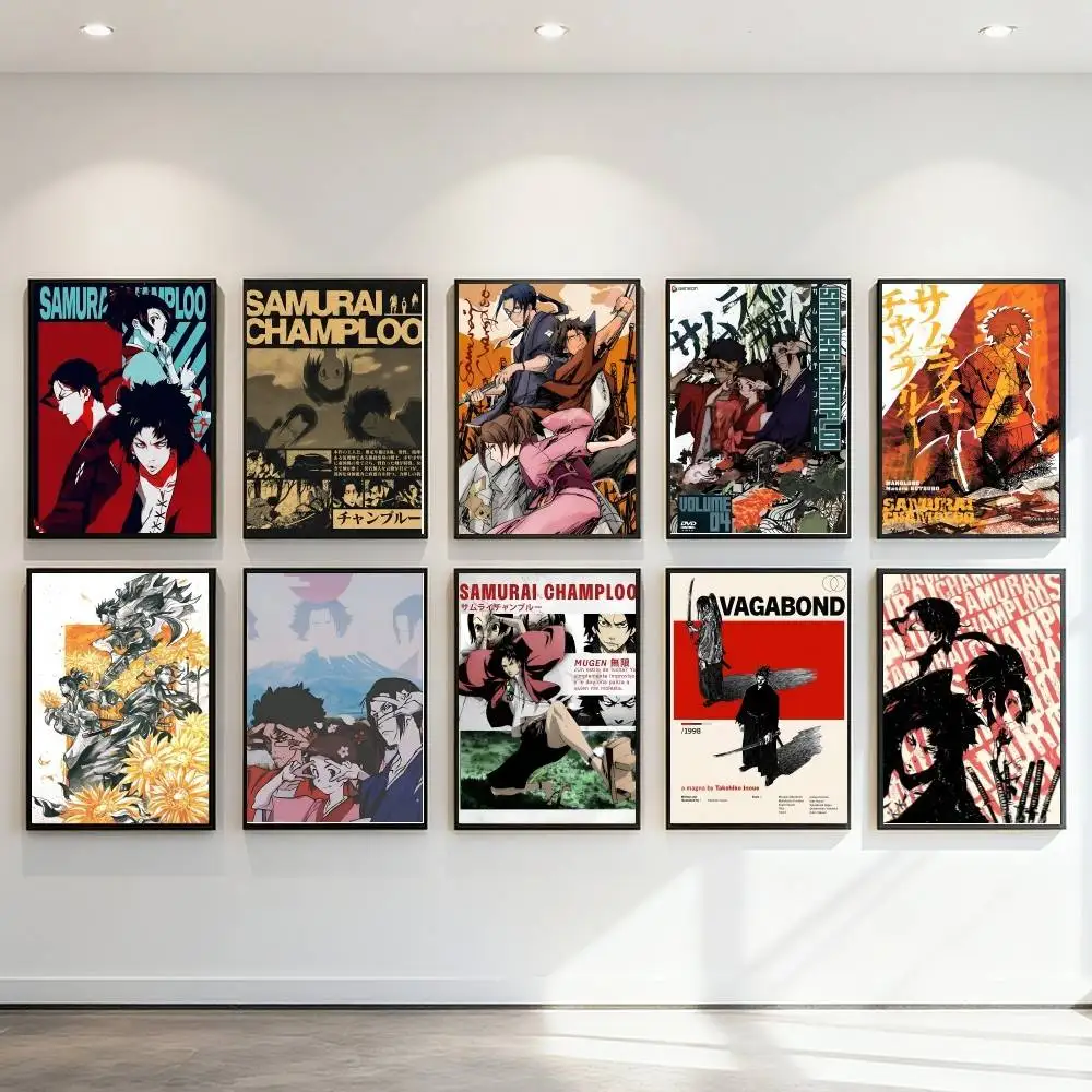 Vintage Samurai Champloo Anime Poster Art Print Anime Style Home Decor Ideal Gift Perfect Room Decor