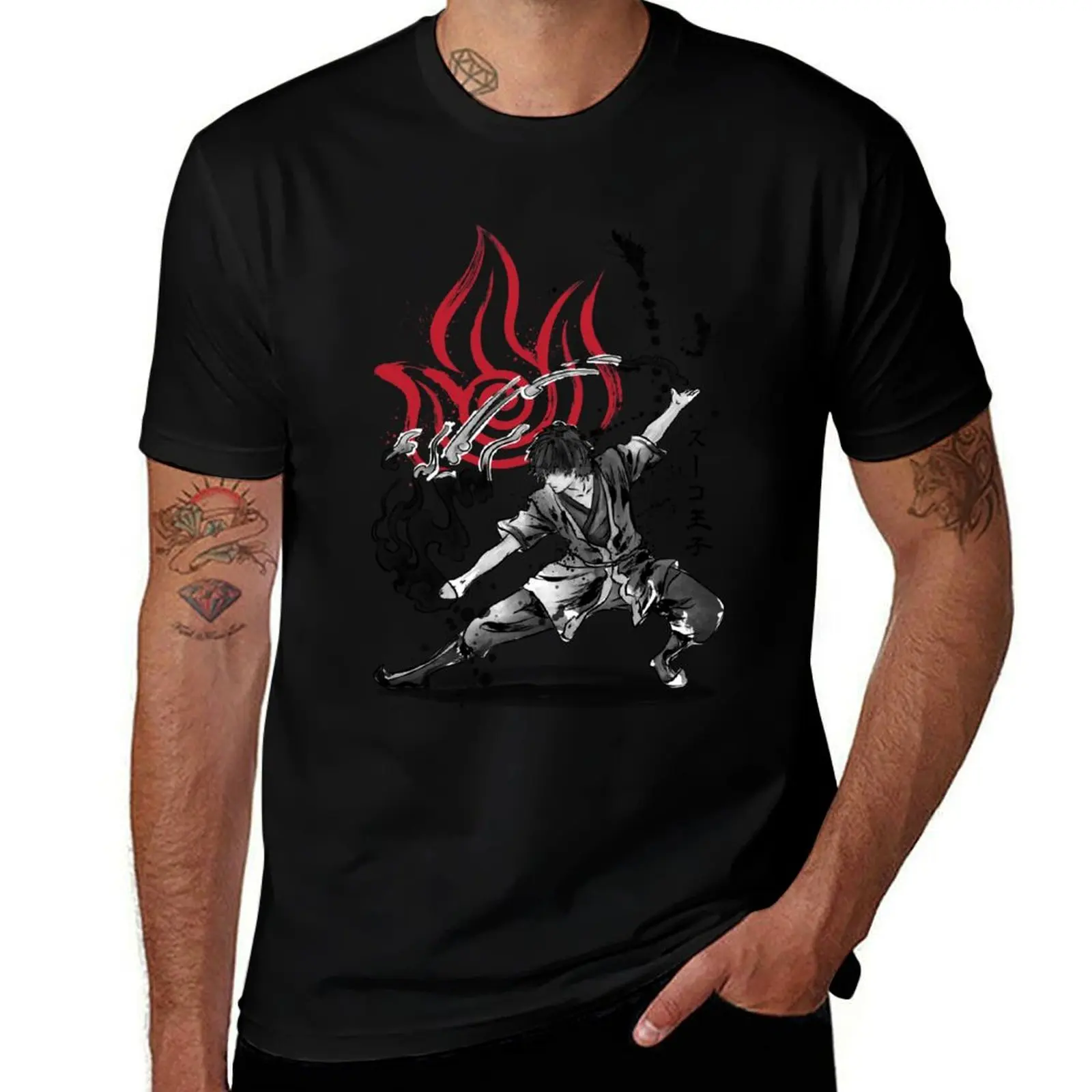 The Power of Fire Nation aumi-e T-Shirt Street Fashion Casual Tee Shirt T-Shirt
