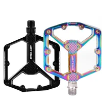 ESLNF Pedal de bicicleta de aleación de aluminio, accesorios de ciclismo, rodamiento antideslizante ensanchado ultraligero, pedales DU para bicicleta de montaña y carretera