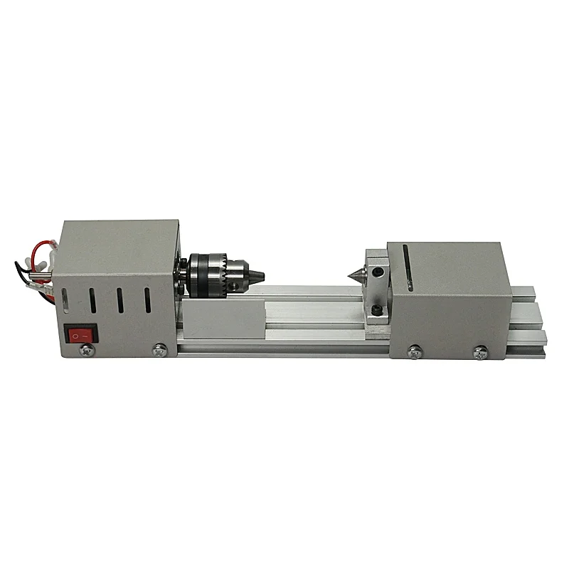 Mini DIY Wood Turning Lathe Small Micro Beads Cutting Polishing Machine Household Woodworking Lathe