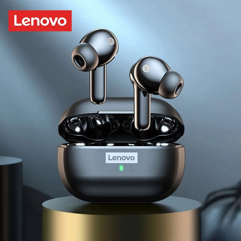 Original Lenovo LP1S TWS Bluetooth 5.0 Earphones Human Body Stability Headphones Type-c Charging Simple Style Earbuds with Mic