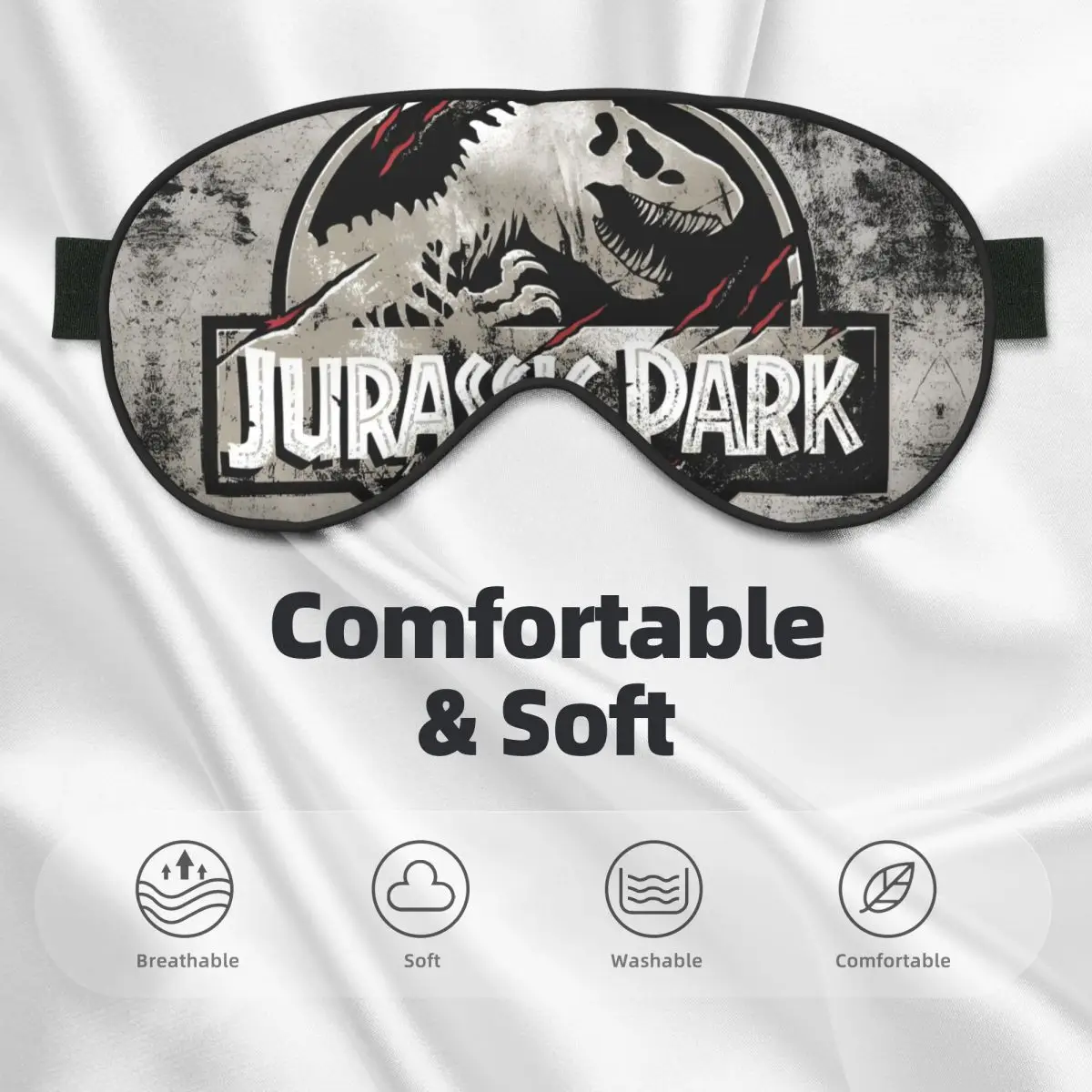 J-Jurassics أقنعة العين الناعمة اثنين من الجانبين الخيال العلمي ديناصور فيلم الغمامة للطائرة الإبداعية كتلة خارج بقع العين الخفيفة #4