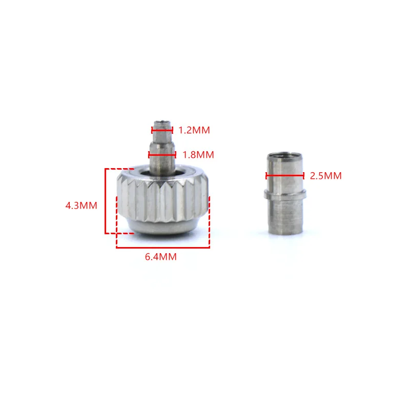 For Omega Watches All Steel Head Crown Adjustment Time Button Diameter 6.3 *2.5mm Accessories Watch Replacement Parts