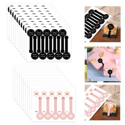 100pcs Stickers Long Strips Handmade Sticker,Self-Adhesive Packaging Sealing Labels for Biscuit Cake Baking Decoration,Box Seal