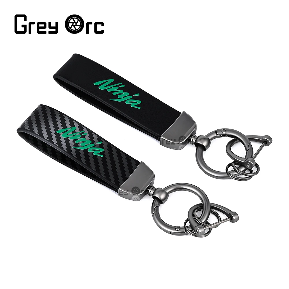 

Ninja1000 Keychain For KAWASAKI Ninja 250 300 400 650 1000 Accessories Motorcycle High Quality Leather Keychain Keyring