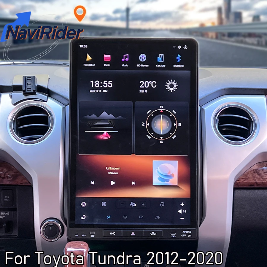 

16,8-дюймовый Android-экран для Toyota Tundra 2012-2020, стерео автомобильный мультимедийный видеоплеер, навигация, авторадио, 4G, Wi-Fi, головное устройство DSP