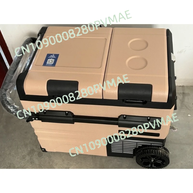 Dual-Use Car Refrigerator 12V/24V - Compressor Double Door Freezer with Partition for Home & Vehicle
