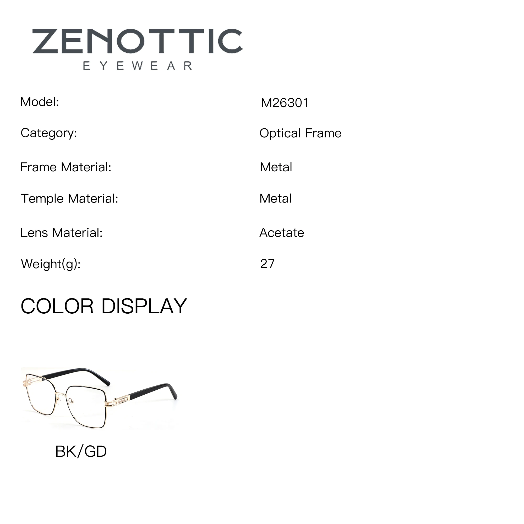 ZENOTTIC M Size High Quality Metal Butterfly Prescription Glasses Photochromic Glasses to Graduate for Women Progressive Lenses