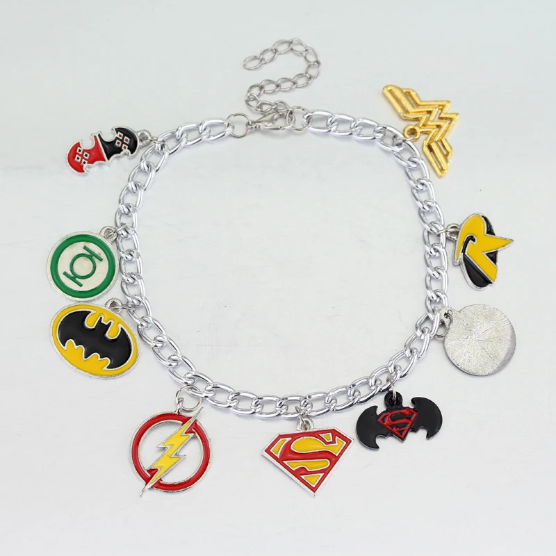 Superhero Bat Bracelet for Women Men Hand Accessories Hero Bat Enamel Charm Pendant Bangle Bracelet