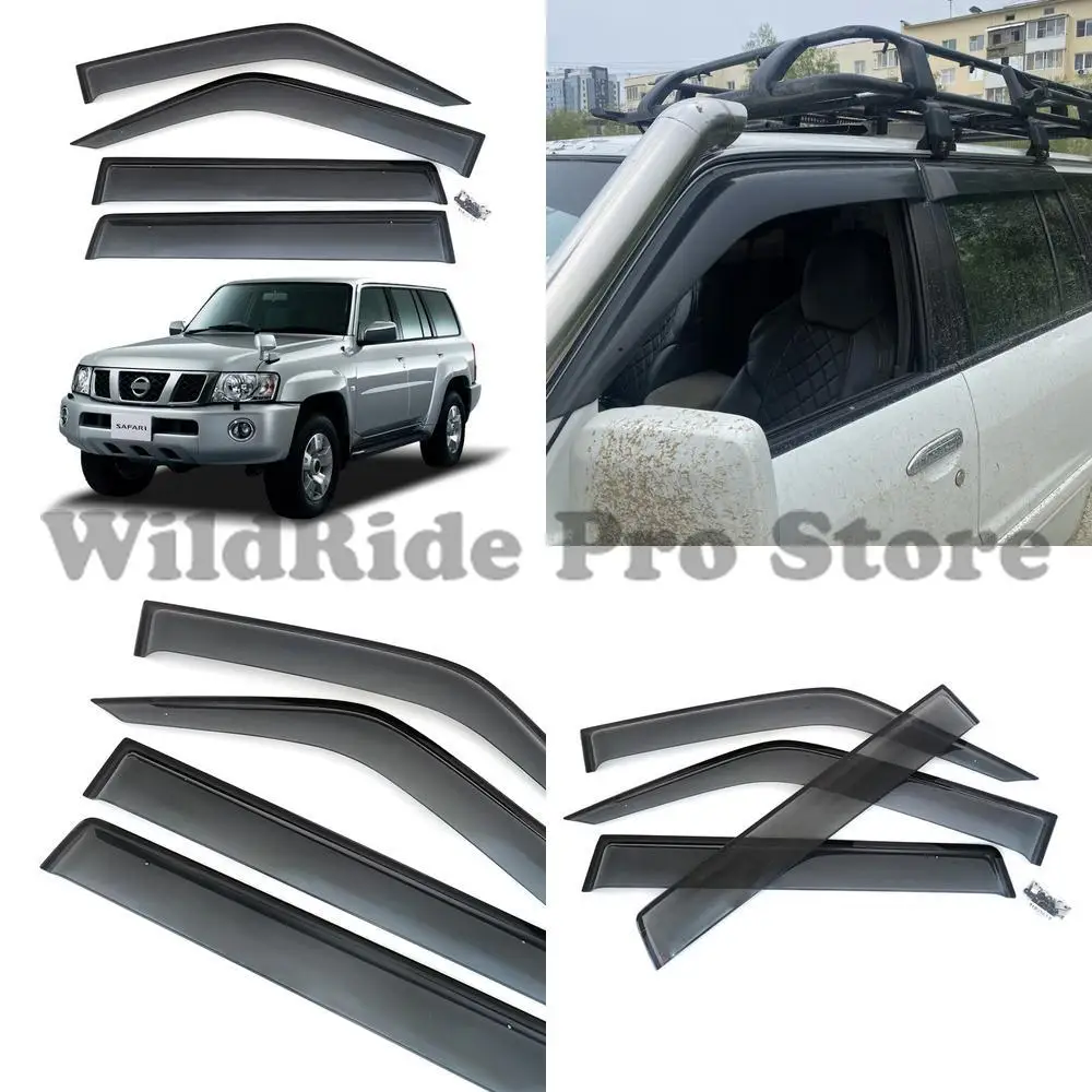 

1 set OEM Nissan Patrol Y61 Rain Guard Window Visors Safari Thickened Deflector Drop Shipping