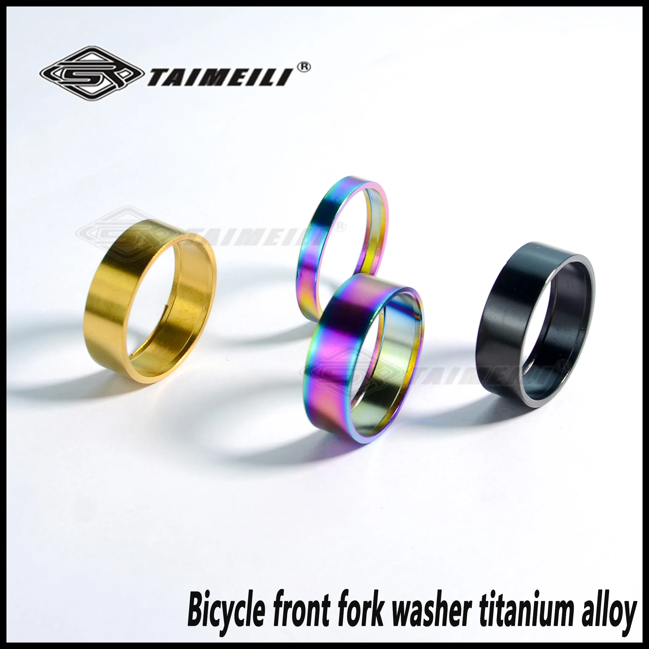 TAIMEILI  Titanium alloy washer bicycle wrist set front fork gasket 5mm 10 mm 1PCS