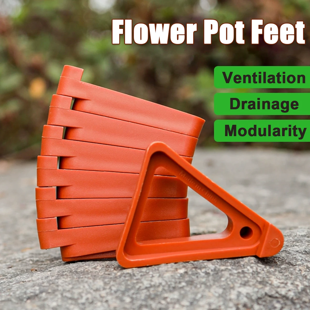 10/30 pçs planta pote pés vaso de flores risers suporte com furos drenagem pires almofadas evitar podridão raiz para plantas ao ar livre indoor