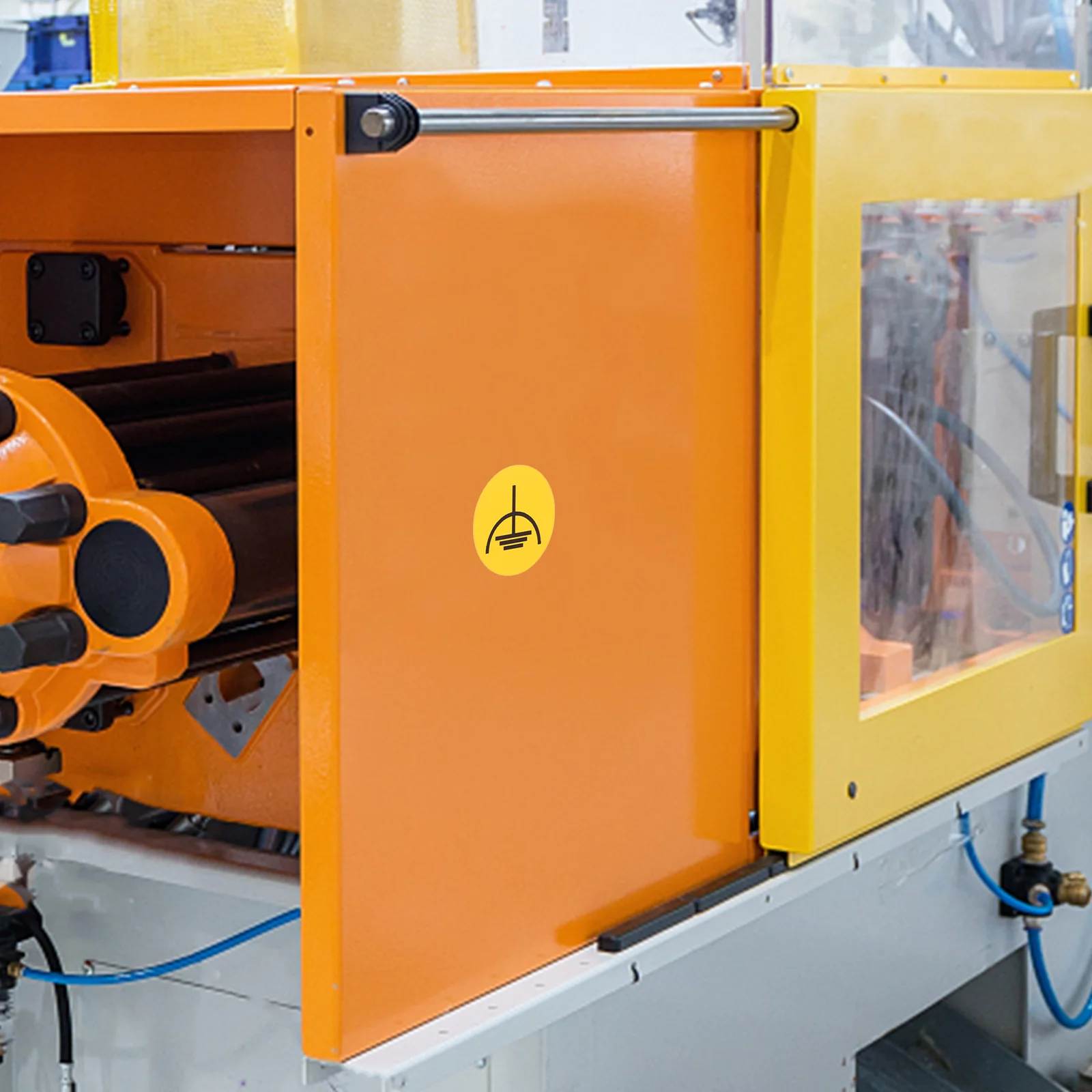 10Pcs Grounding Warning Decals Electrical Equipment Safety Labels Breaker Panel Ground Symbols Stickers Machinery Caution Signs