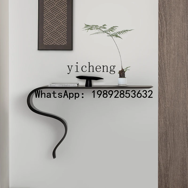 ABC  minimalist art entrance table  wall decoration strip case end view table solid wood shelf