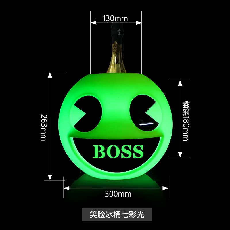 أحدث صمام ثنائي باعث للضوء، فانوس اليقطين، دلو الثلج، حامل عرض زجاجة النبيذ، ديكور حفلات الهالوين الأمريكية #3