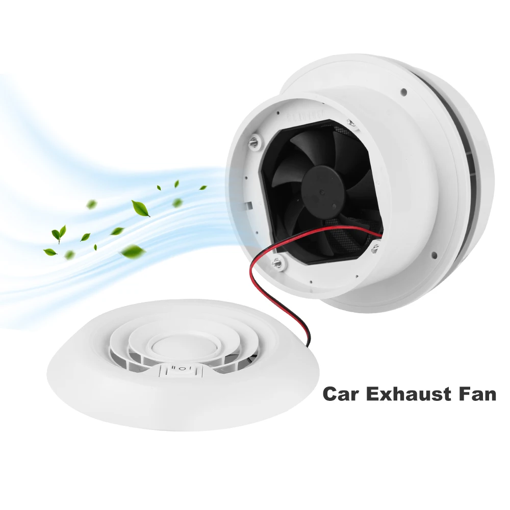 Side Air Outlet For Rv Trailer Caravan Strong Wind 12V Car Silent Fan Camper Accessories Ventilation Exhaust Fans