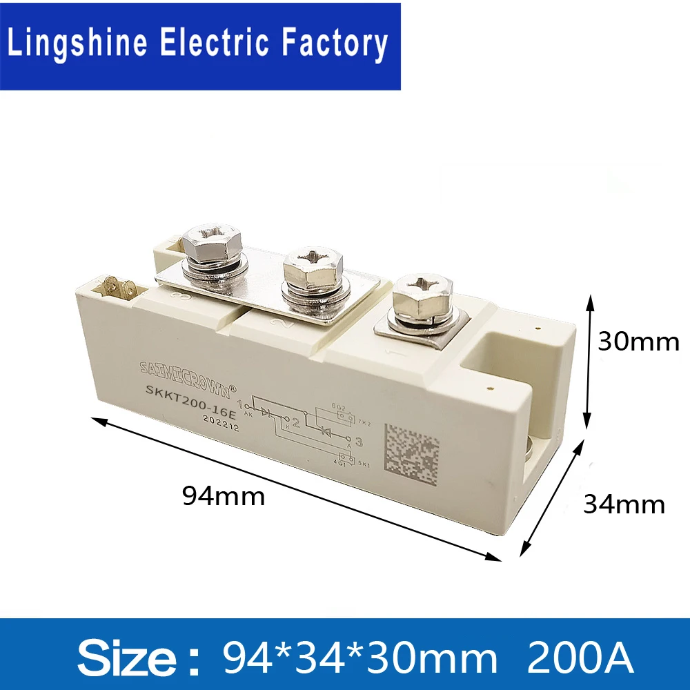 【Lingshuo】SKKT200/16EIGBT Module of Inverter and Silicon Controlled Rectifier  Rectifier Thyristor Module Of Frequency Converter