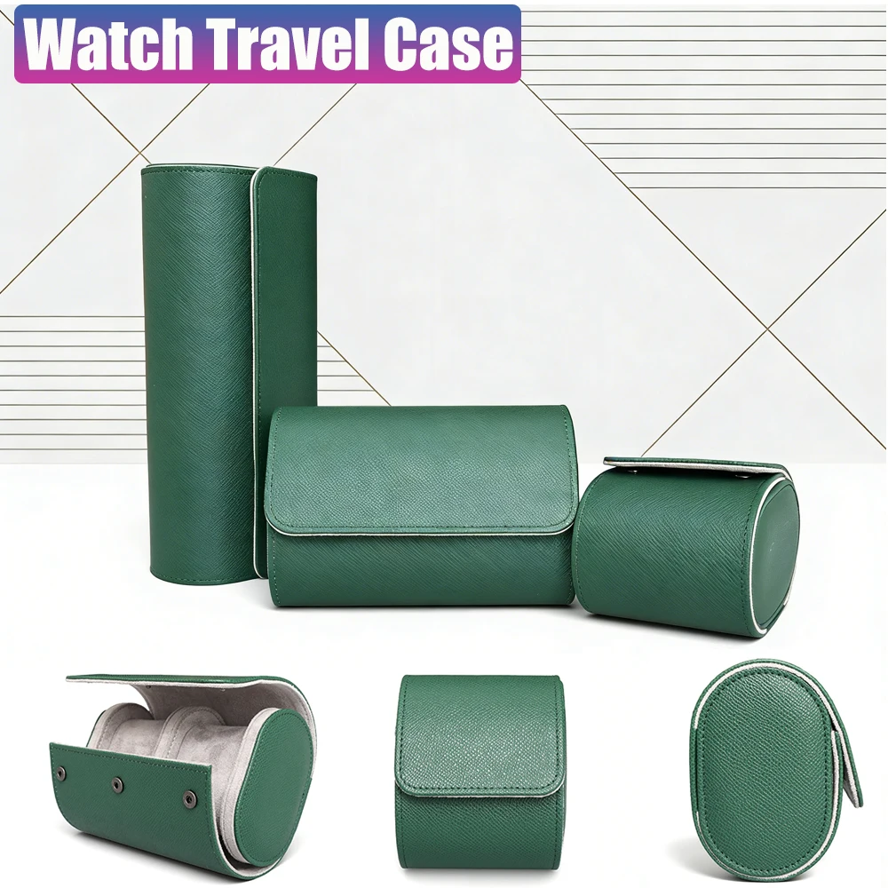 

Портативный дорожный футляр для часов на 1/2/3 слота, винтажный кожаный органайзер для хранения часов, идеальный подарок на Рождество для него