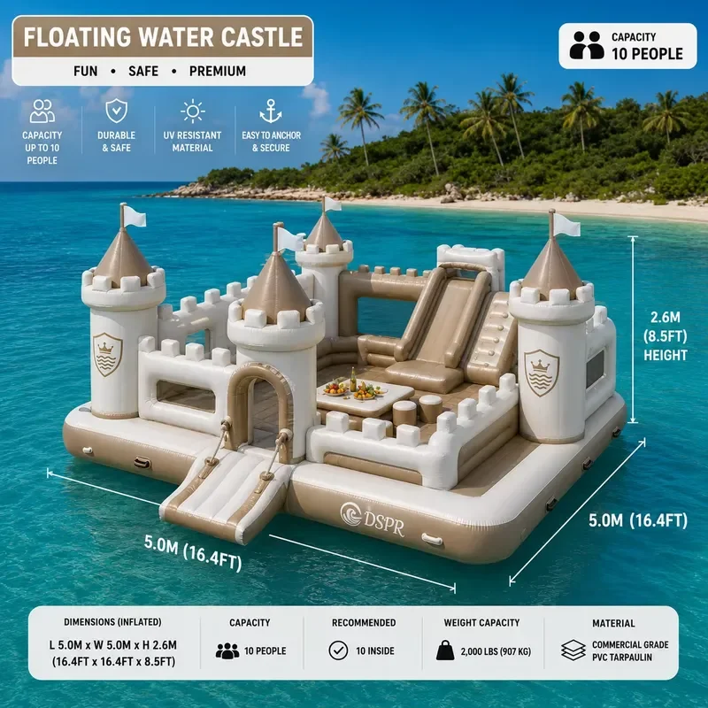 Commercial Inflatable Water Park Floating Aqua Park with Slide and Obstacle Course for Lake Resort