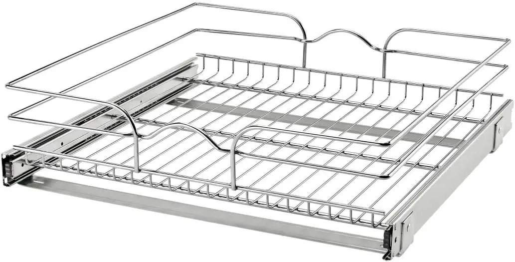

Kitchen Cabinet Pullout Shelf and Drawer Organizer Slide Out Pantry Storage Basket in Multiple Sizes, 21 x 20 In