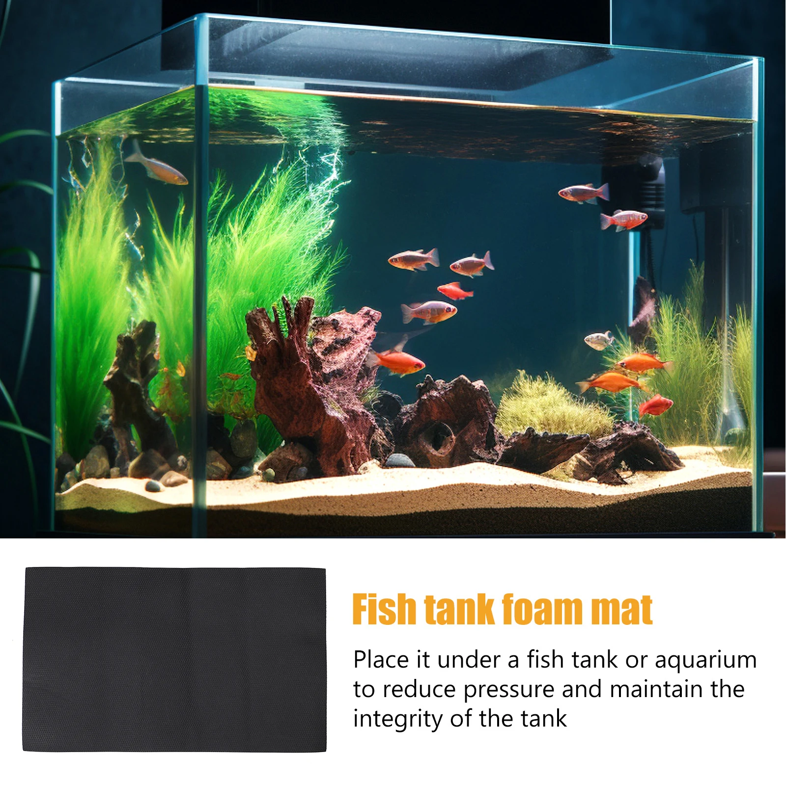 50x30 سنتيمتر خزان الأسماك حصيرة سميكة عدم الانزلاق وسادة لحوض السمك تحت خزان توسيد حماية اكسسوارات السلاحف تررم