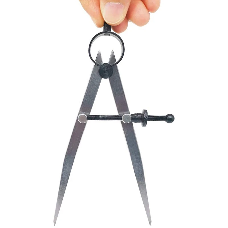 N21R Bússola de couro com asa divisora de aço com tampa ajustável de 6 polegadas