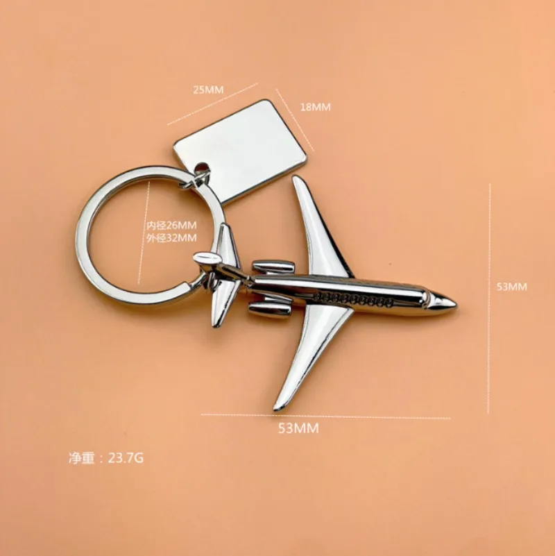 Creative 3d Model Airplane Keychain Brand New Metal Engine Airplane Men's Keychain Gift