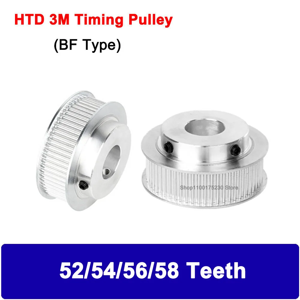 HTD 3M Timing Pulley 52/54/56/58 Teeth Synchronous Wheel Width 11mm 16mm BF Type Bore 5/6/8/10/12/14/15mm Transmission Parts