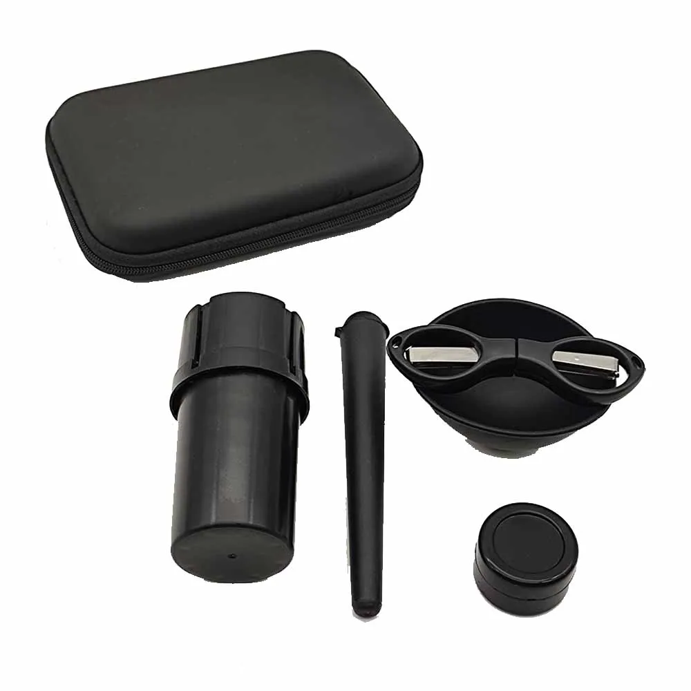 1Set Black Grinder Crusher With 67mm Silicone Bowl Silicone Jar Tobacco Kit Man Gift Smoking Accessories - view 4
