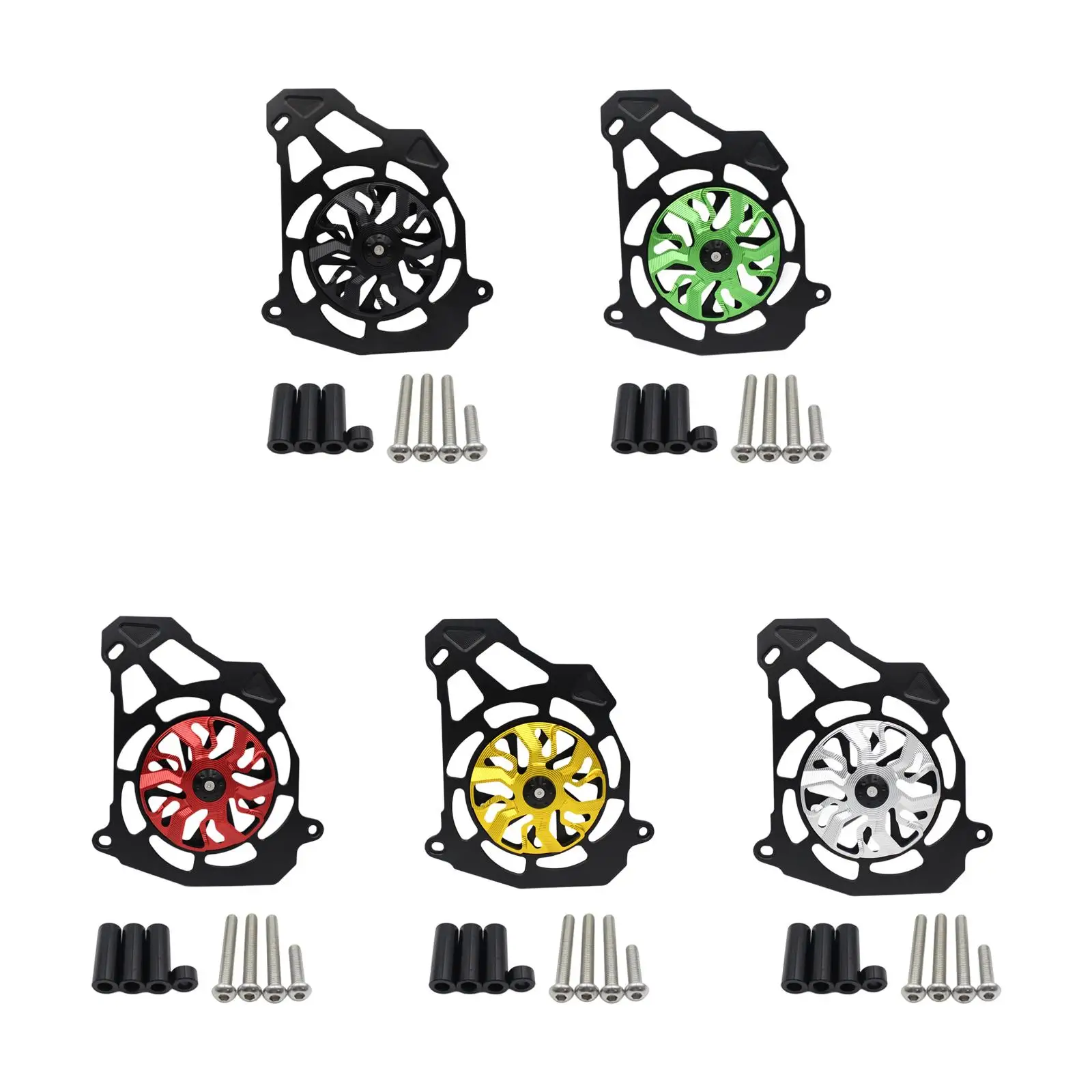 

Motorcycle Rotary Fan Cover Aluminum Alloy Sturdy Replacement Radiator Cover for