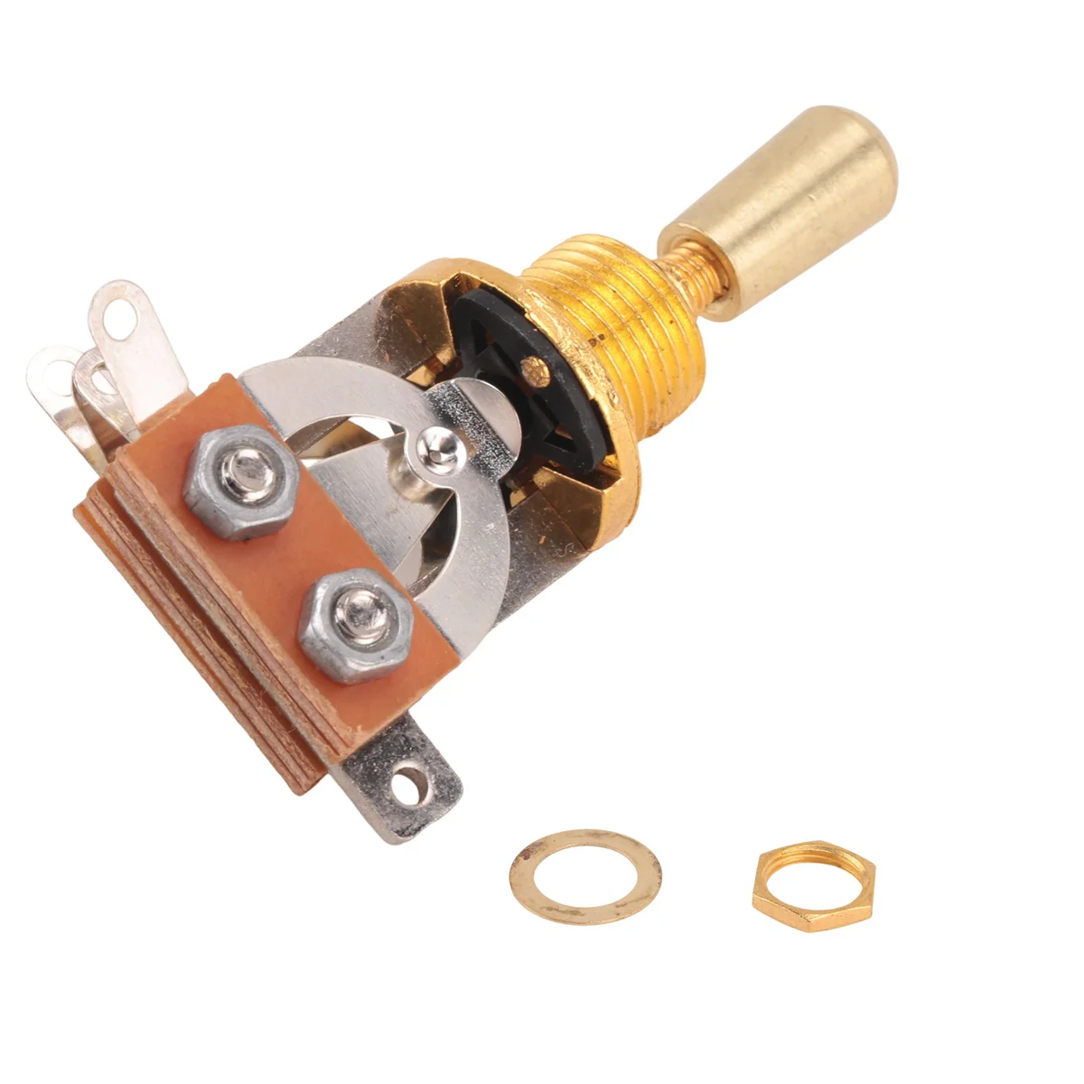 Gold Electric Guitar 3 Way Toggle Switch Pickup Selector Switch with Brass Tip Knob