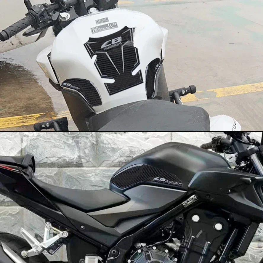 

Наклейка Tankpad для Honda CB400F 2016-2021, 3D наклейки на бак топлива, наклейки на крышку бака с маслом и газом, украшение, аксессуары для мотоциклов