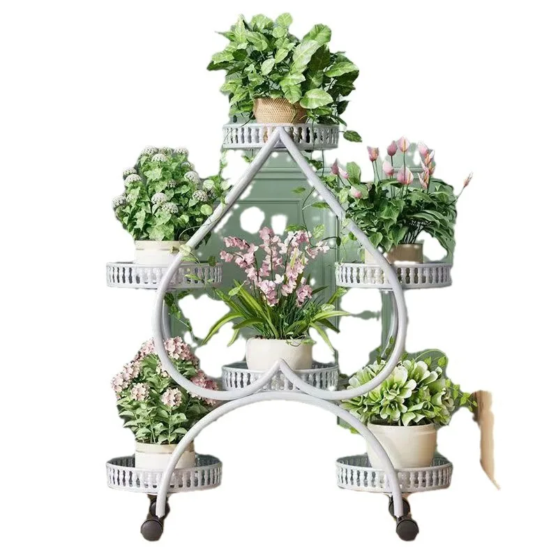 

Flower pot shelf removable wrought iron multi-layer flower stand