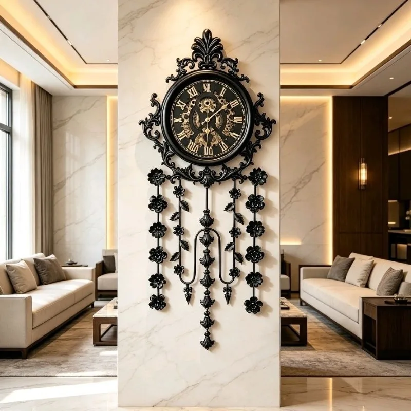 Large Wall Clock Creative Gear Design Luxury Wall Clocks Living Room Decoration Aesthetic Art Silent Clocks Interior Ornaments