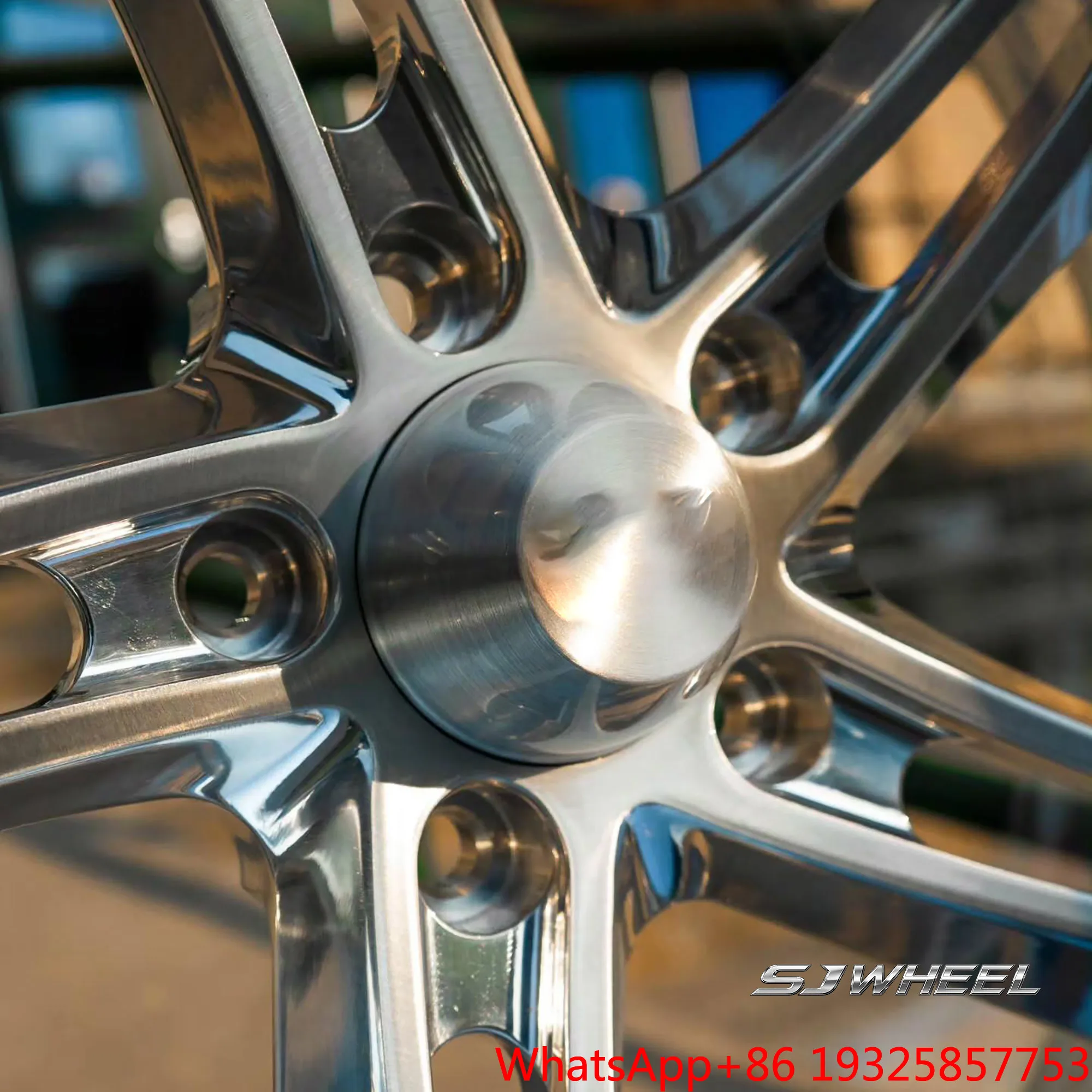 SJ Polished 6061-T6 Forged Wheel-rims Chrome Deep Lip 2-Piece Forged Wheel 5x114.3 5x120 5x130 for Chevy Muscle Cars