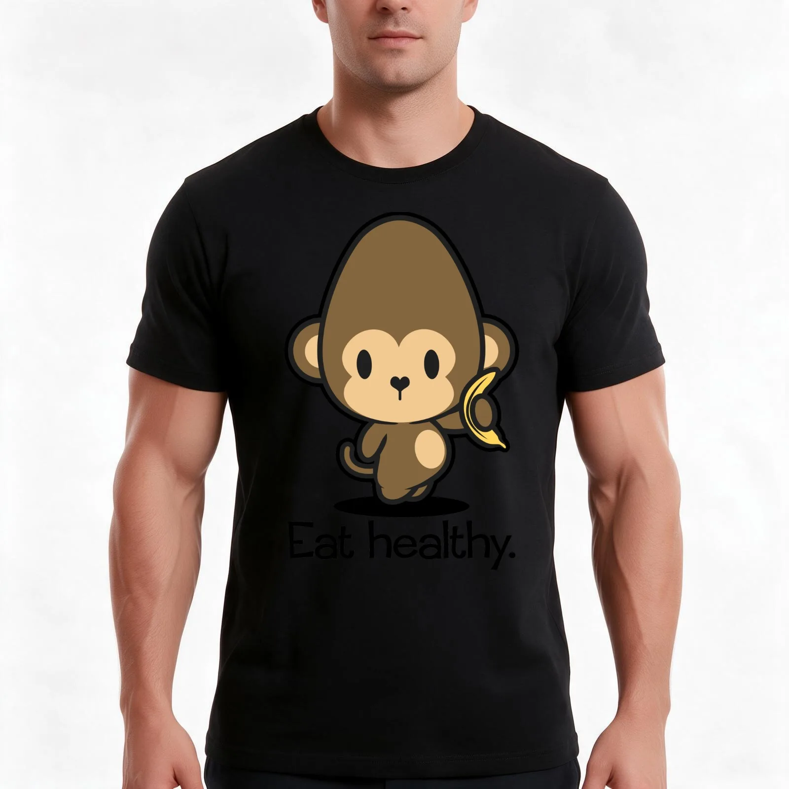 Farm Babies - Eat healthy. T-Shirt, Summer Casual Cotton Tee, Oversized Streetwear Tops, Vintage Graphic Print, Unisex Men Women