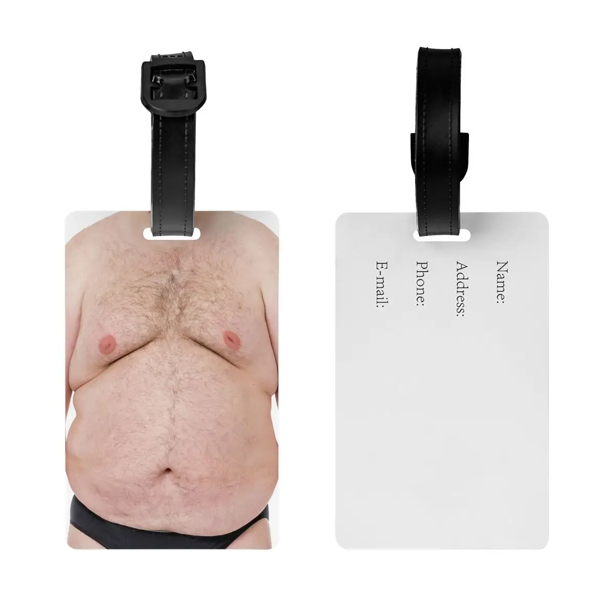 Harige buik bagagelabels voor reiskoffer Privacy Cover ID-label